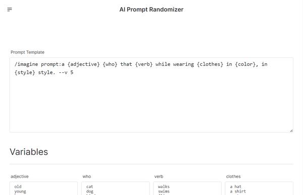 AI Prompt Randomizer ai-tool