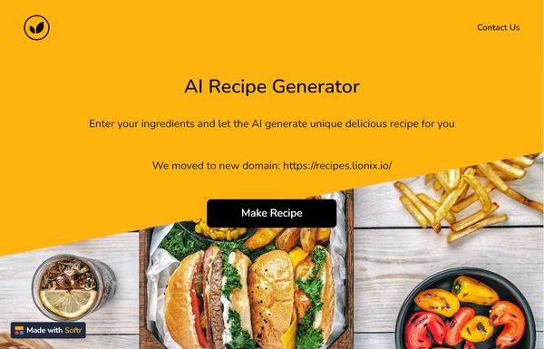 AI Recipe Generator ai-tool