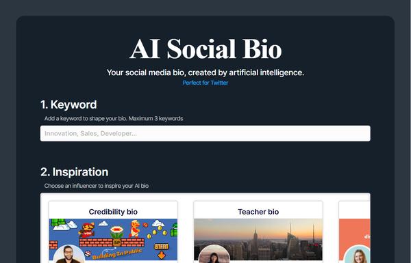 AI Social Bio ai-tool