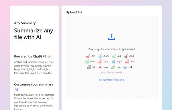Any Summary ai-tool