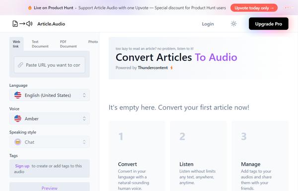 Article.Audio ai-tool