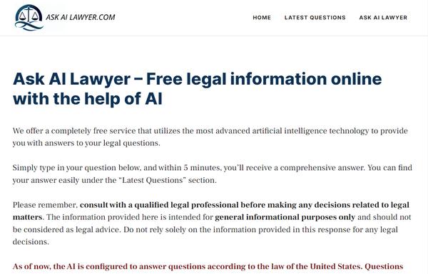 Ask AI Lawyer ai-tool