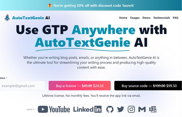 AutoTextGenie AI ai-tool