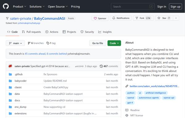 BabyCommandAGI ai-tool