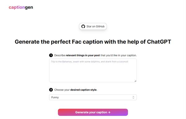 Captiongen ai-tool