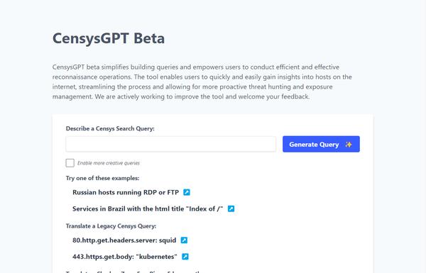 CensysGPT ai-tool