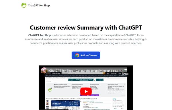 ChatGPT for Shop ai-tool