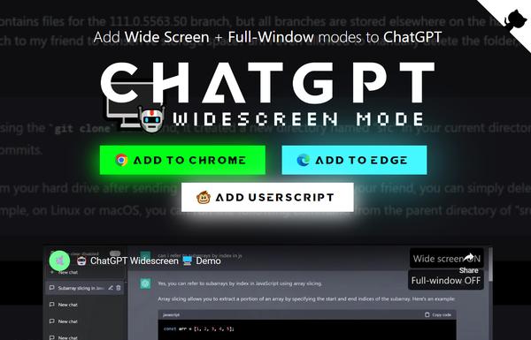 ChatGPT Widescreen Mode ai-tool