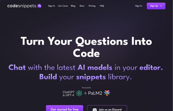 Code Snippets AI ai-tool