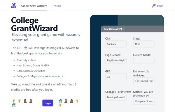 CollegeGrantWizard ai-tool