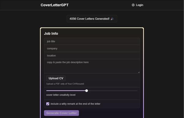 CoverLetterGPT ai-tool