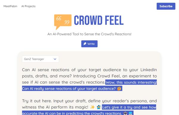 Crowd Feel ai-tool