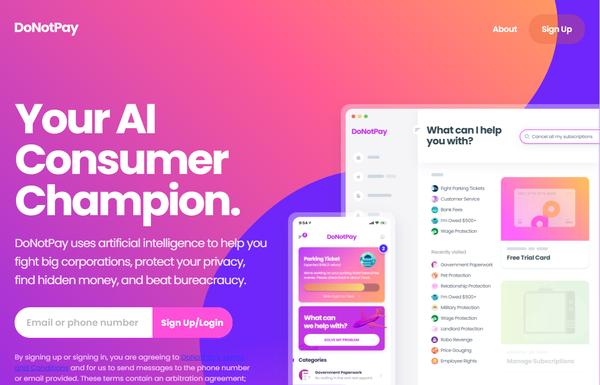 DoNotPay ai-tool