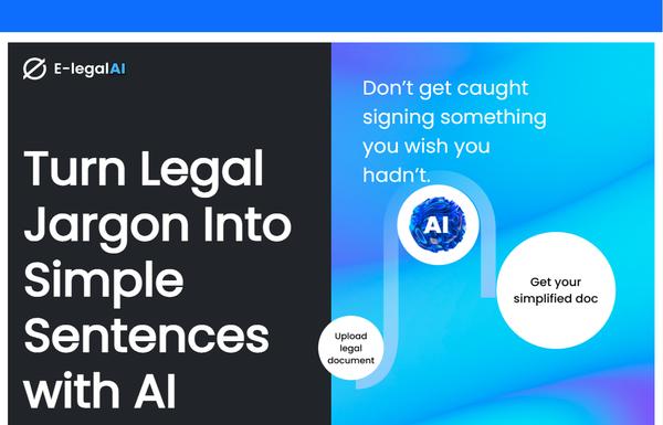 E-Legal AI ai-tool