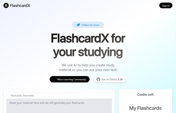 FlashcardX ai-tool