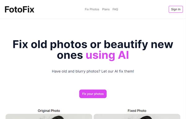 FotoFix ai-tool