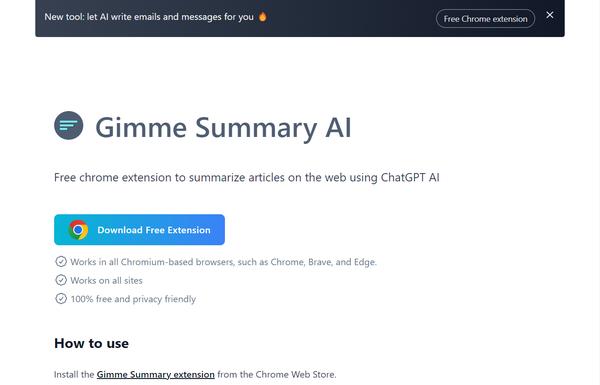 Gimme Summary AI ai-tool