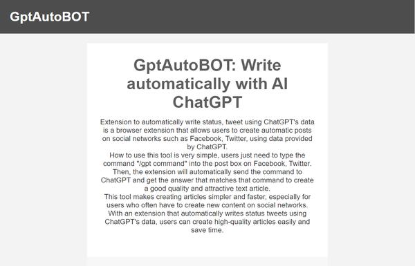 GPTAutoBot ai-tool