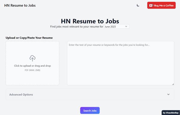 HN Resume to Jobs ai-tool