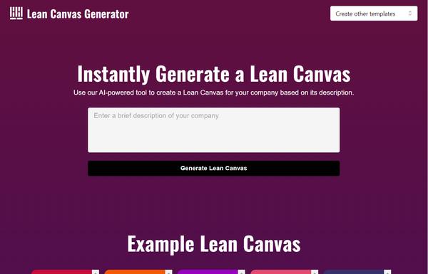 Lean Canvas ai-tool