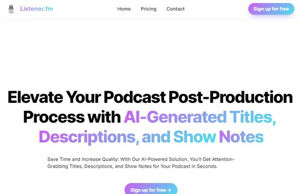 Listener.fm ai-tool