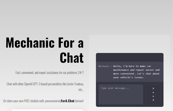 Mechanic For A Chat ai-tool