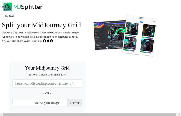 Midjourney Splitter ai-tool