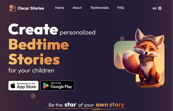 Oscar - bedtime story generator ai-tool