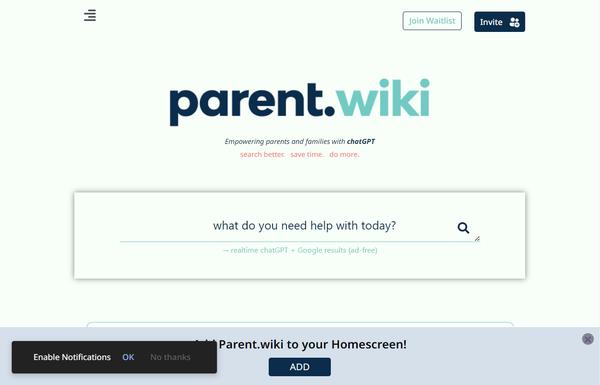 Parent.wiki ai-tool