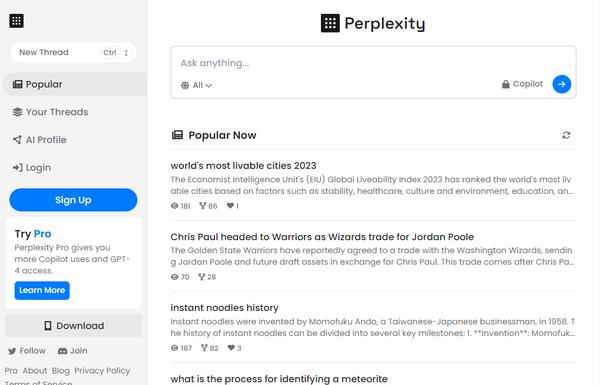 Perplexity AI ai-tool