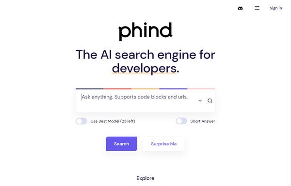 Phind ai-tool