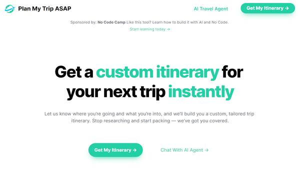 Plan My Trip ASAP ai-tool