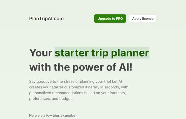 PlanTripAI ai-tool