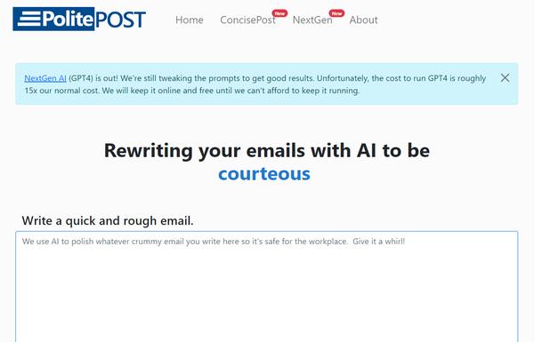 PolitePost ai-tool