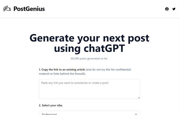 PostGenius ai-tool