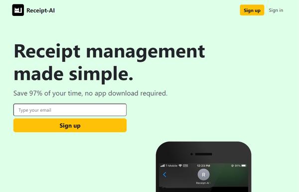 Receipt AI ai-tool