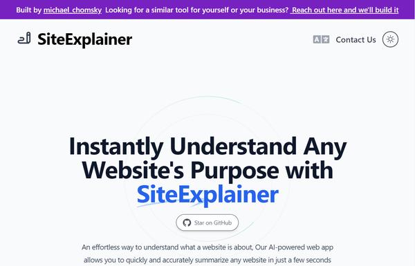 SiteExplainer ai-tool