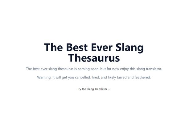 Slang Thesaurus ai-tool