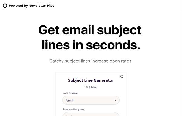 Subject Line Generator ai-tool