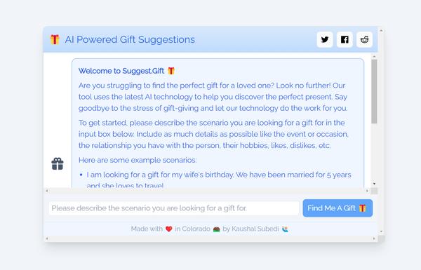 Suggest Gift ai-tool