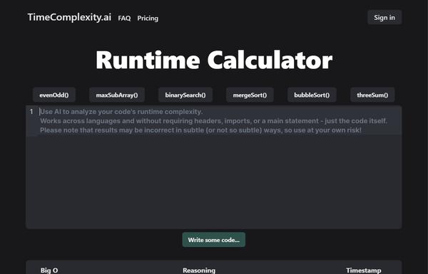 TimeComplexity ai-tool