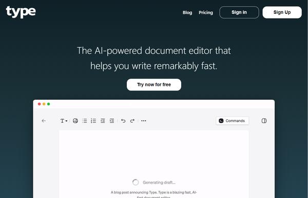 Type AI ai-tool
