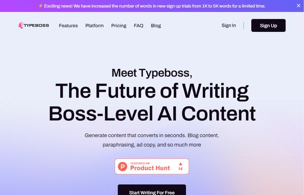 Typeboss ai-tool