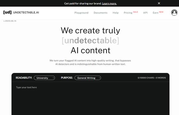 Undetectable AI ai-tool