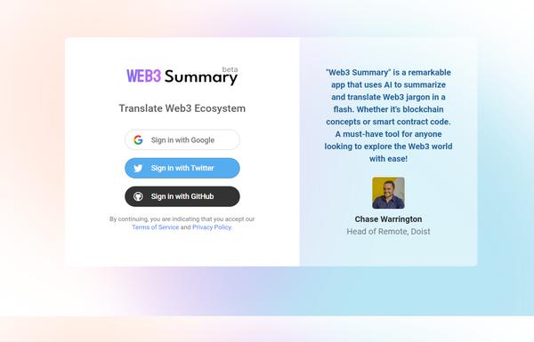 Web3 Summary ai-tool