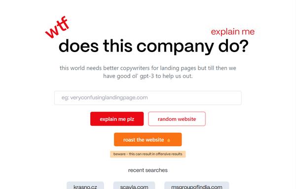 WTF Does This Company Do? ai-tool